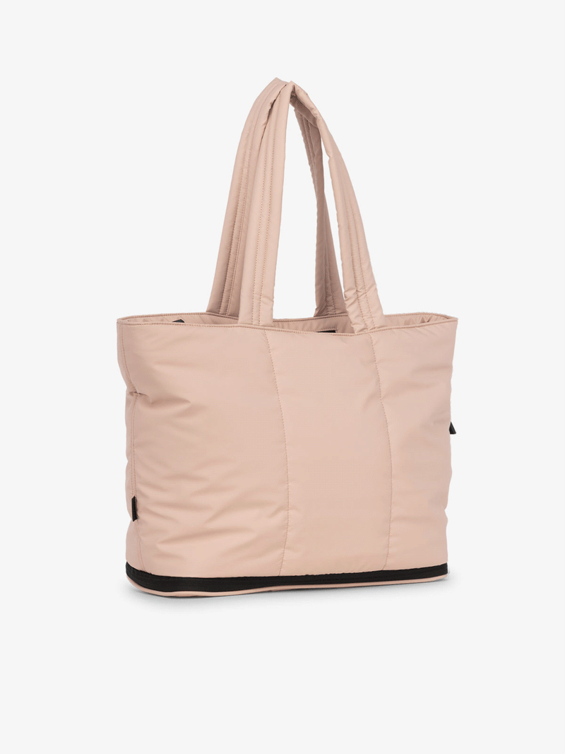 CALPAK Luka expandable laptop tote in rose quartz
