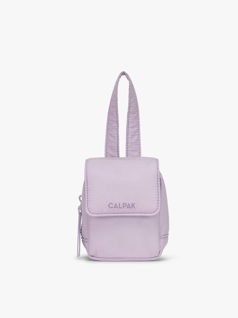 CALPAK Baby Collection Pacifier Pouch in lavender purple Orchid front view