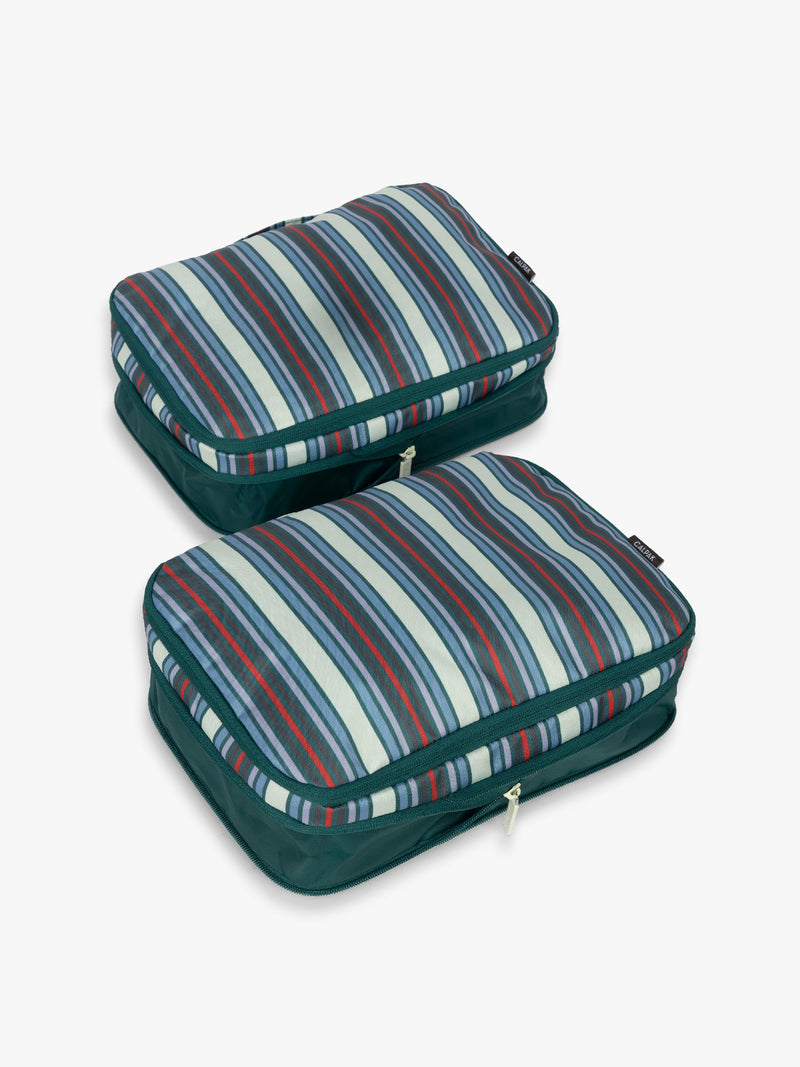 CALPAK Medium Compression Packing Cubes in multicolor stripe