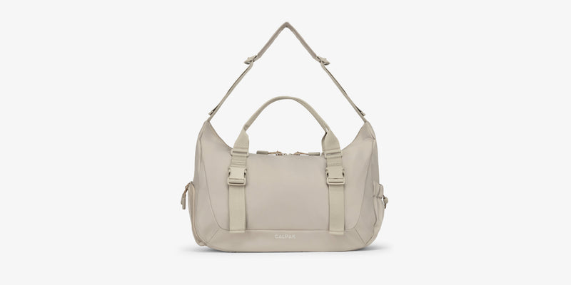 CALPAK Fit Gym Bag in beige color Griege 