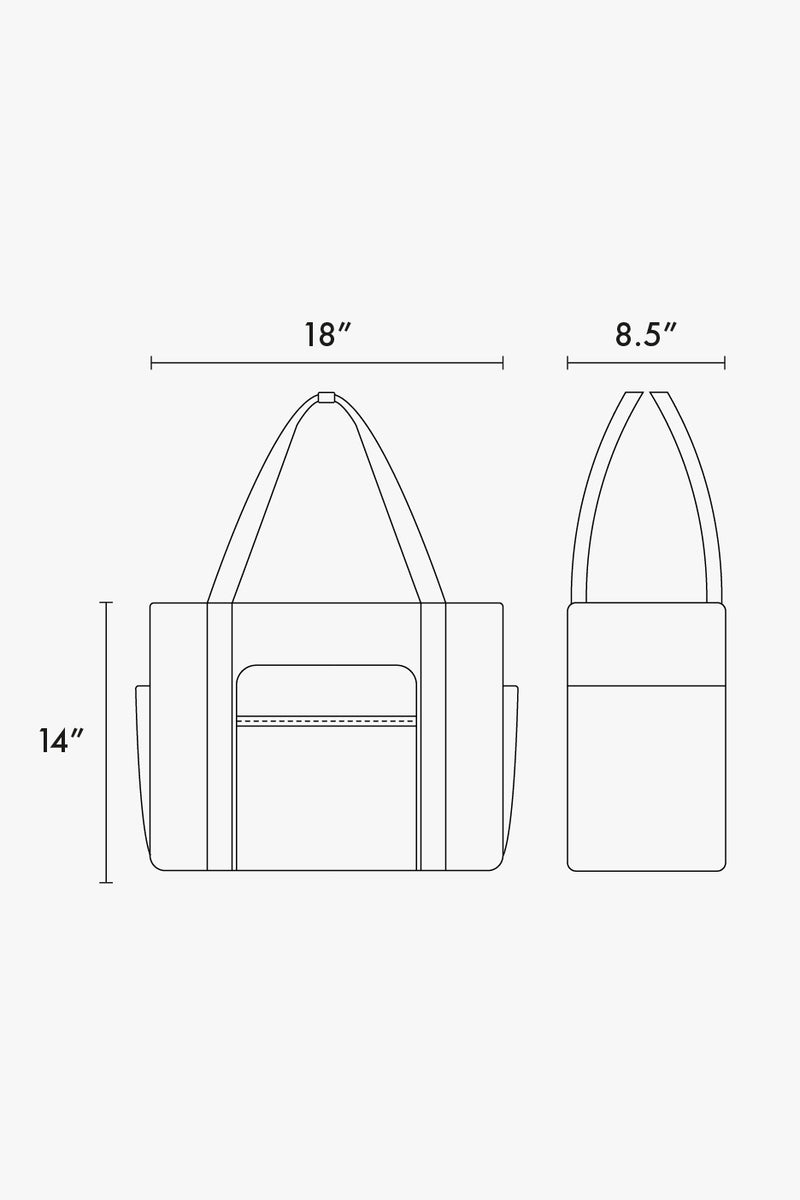 Dimensions of CALPAK Terra 35L Water Resistant Zippered Tote Bag