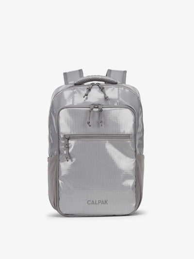 Front view of CALPAK Terra Hydration Backpack in gray storm; BPT2201-STORM view 1