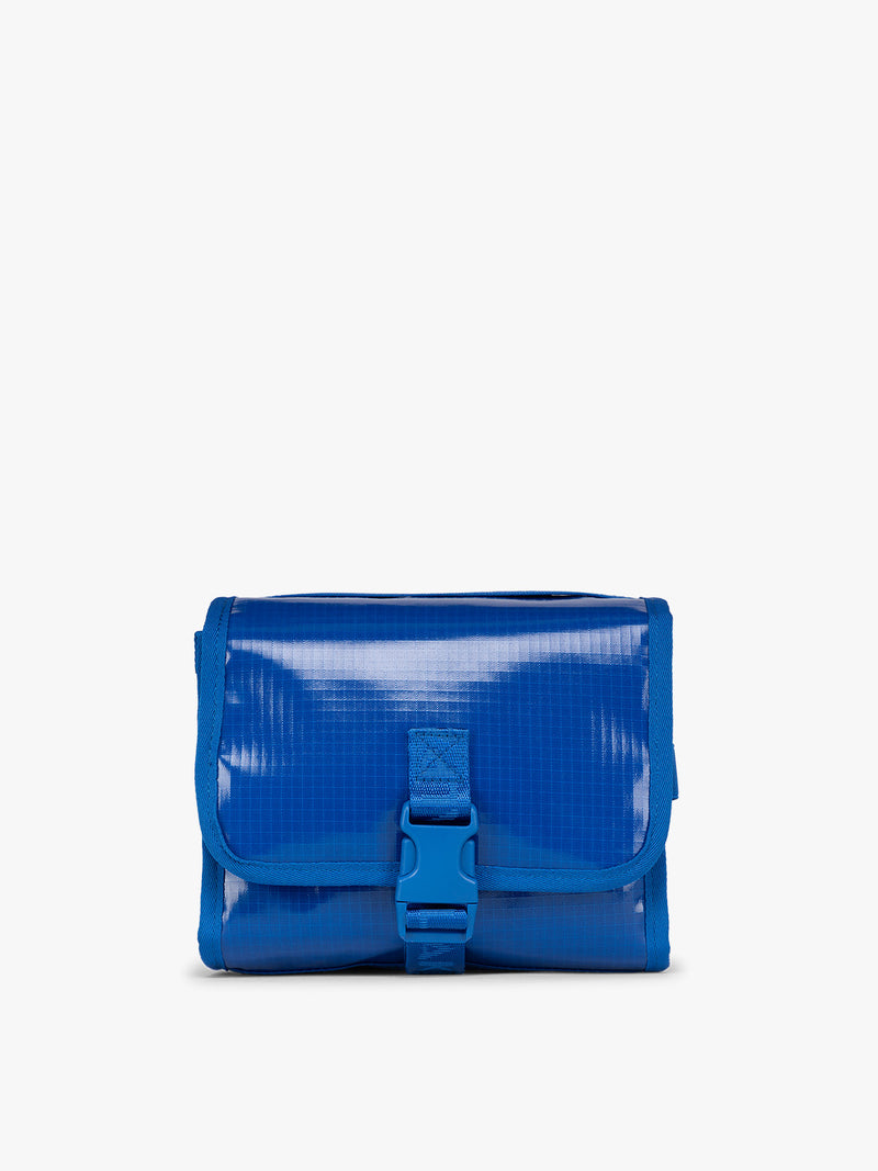 CALPAK Terra Hanging Toiletry Bag in blue Cobalt