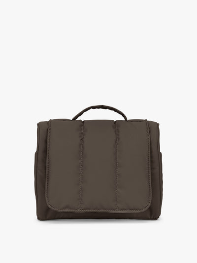 CALPAK Luka Hanging Toiletry Bag in brown Mushroom; TLH2301-MUSHROOM view 1