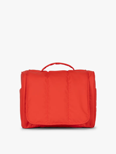 CALPAK Luka Hanging Toiletry Bag in red Tomato; TLH2301-TOMATO view 1