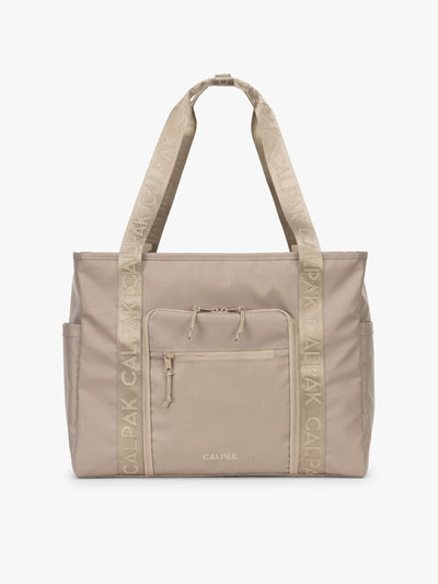 CALPAK Terra 35L Tote in beige Stone front; TTO2401-STONE view 1