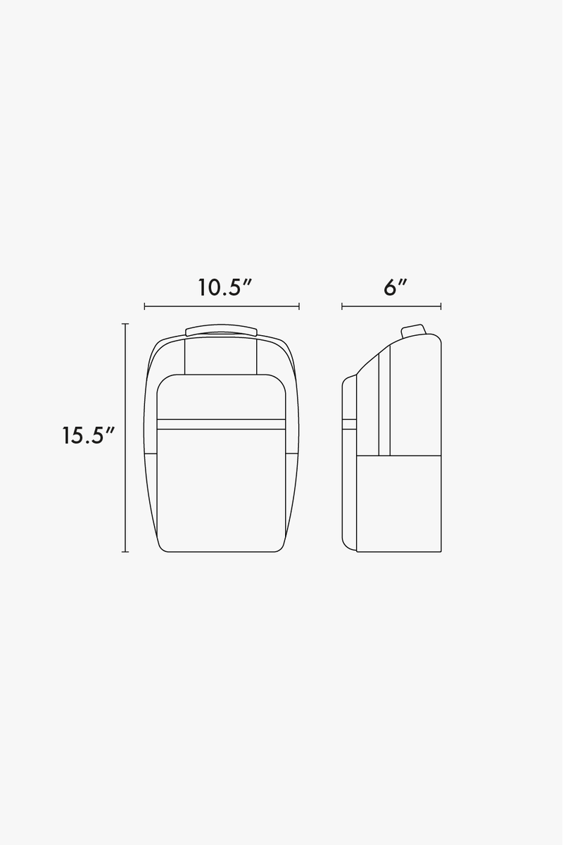 Terra Laptop Backpack dimensions in inches