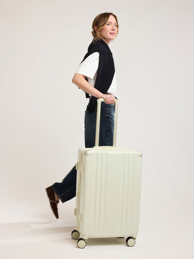 CALPAK Ambeur Medium Luggage in light green Celadon; LAM1024-CELADON view 2