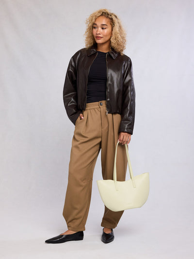 CALPAK Haven Tulip Tote in light green Celadon; AHP2601-CELADON view 2