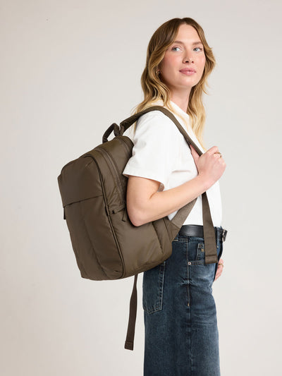 CALPAK Luka 15 Backpack in brown Mushroom; BPL2001-MUSHROOM view 2