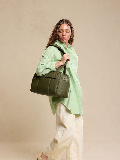 CALPAK Luka Mini Duffel in dark green Pine; DLM2501-PINE view 2
