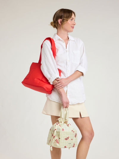 CALPAK Luka Mini Tote in red Tomato; ALM2401-TOMATO view 2