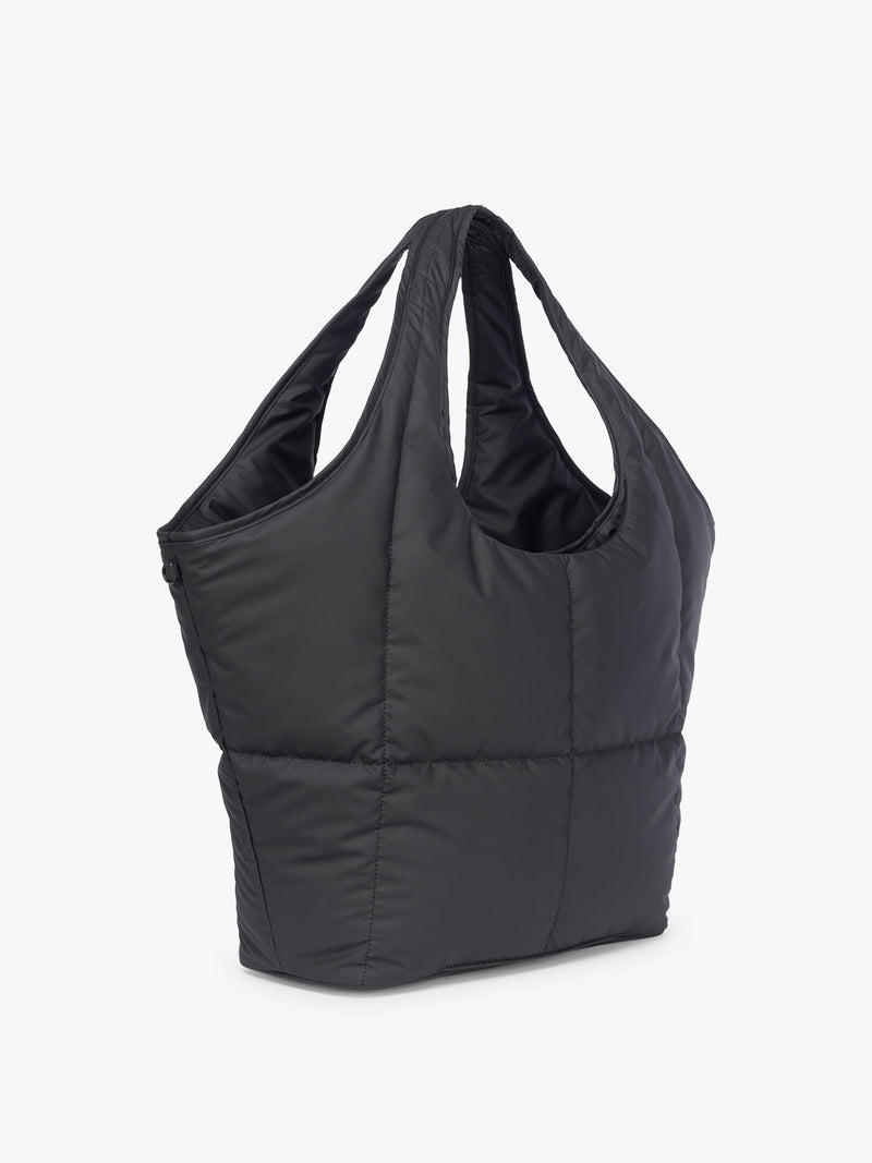 Side view of CALPAK Luka Everything Tote in black