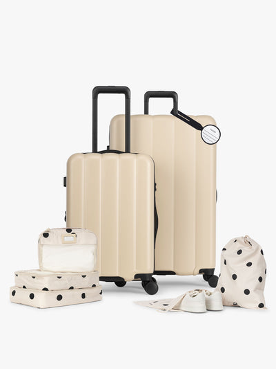 CALPAK Evry Starter Bundle in beige Polka Dot (interior is polka dot) ; LCO8000-POLKA-DOT view 1
