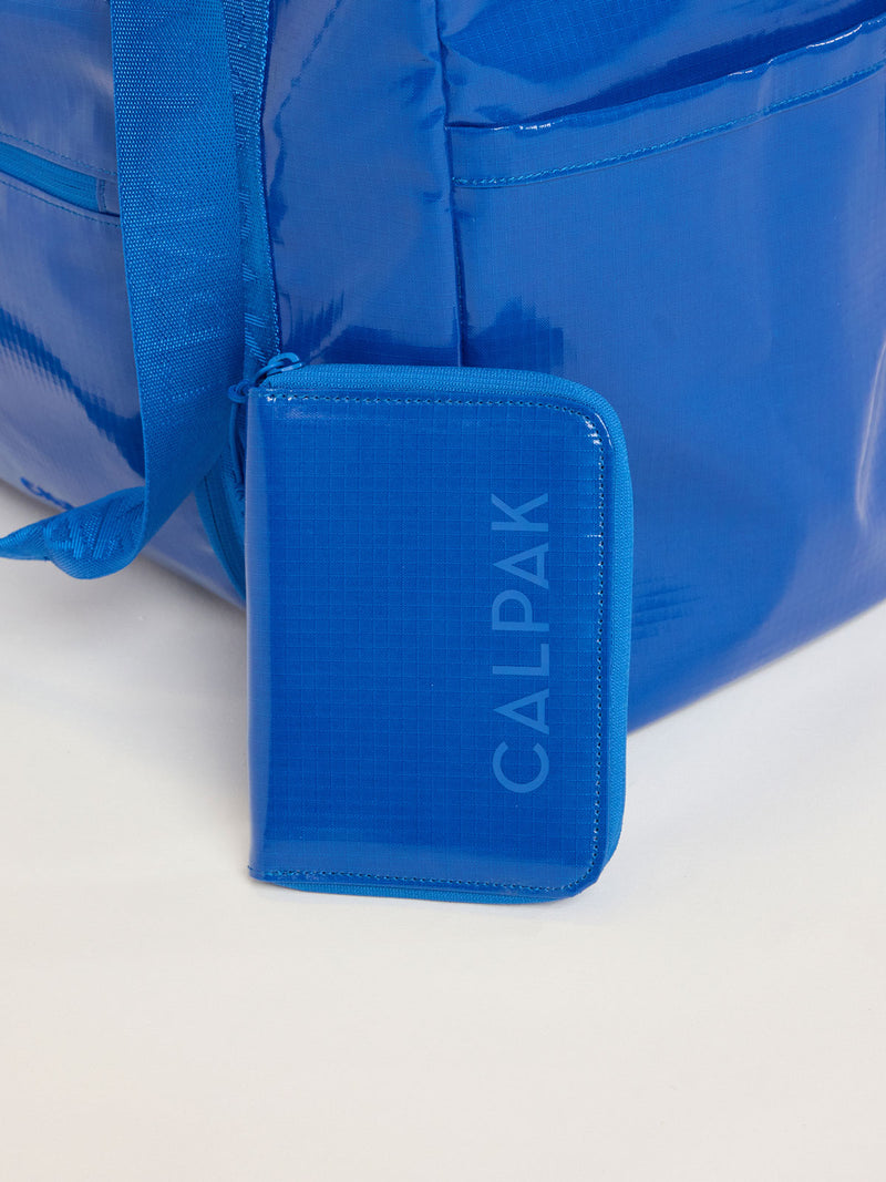 CALPAK Terra Zip Passport Wallet in blue Cobalt