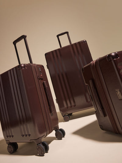 CALPAK Ambeur Large Luggage in brown Walnut with metallic look; LAM1028-WALNUT view 2